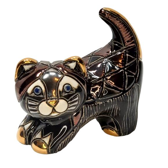 Artesania Rinconada Black Kitten 1715 Rinca Babies Platinum Gold Animalcore - Picture 2 of 12